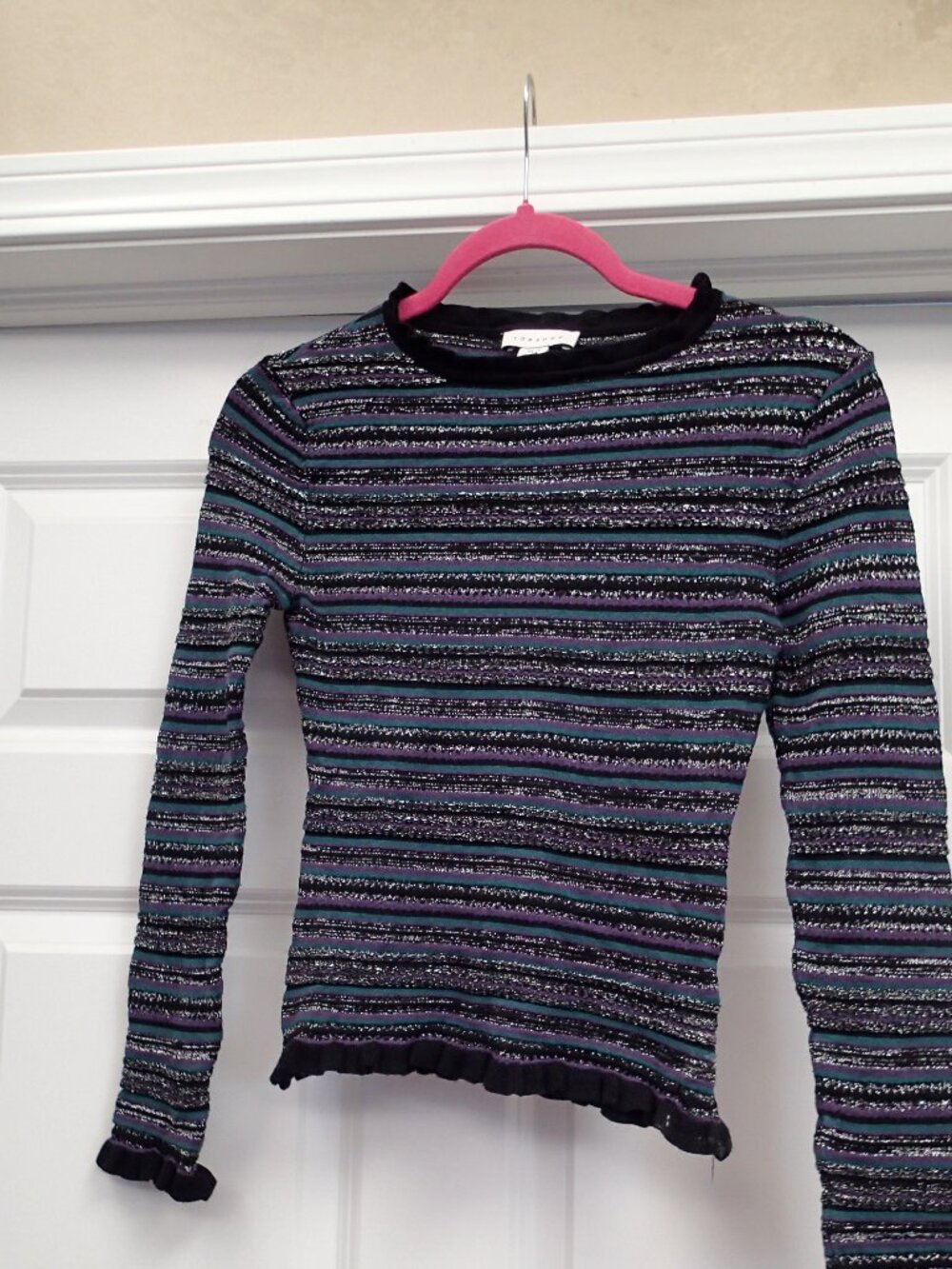Top Shop Ladies Long Sleeve Top Size 4